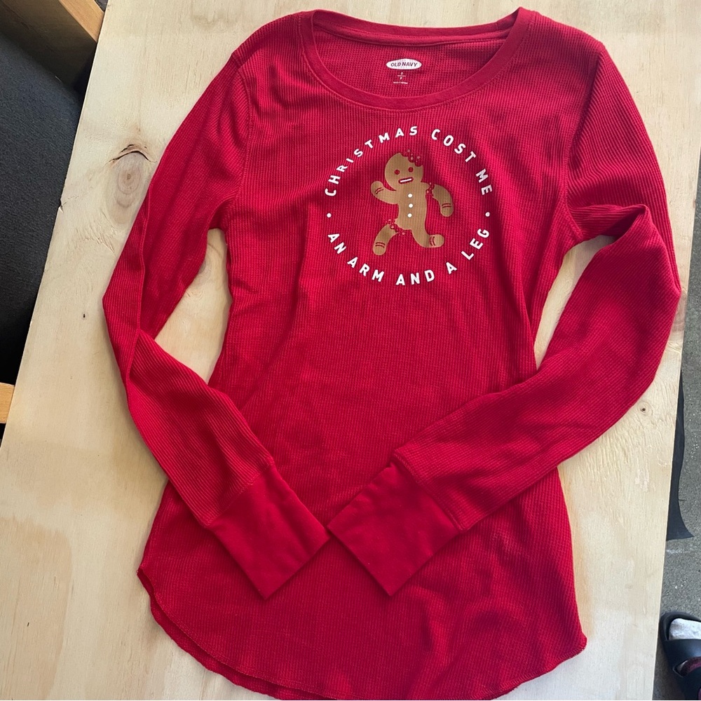 💜2/$25 Red Christmas Waffle Shirt